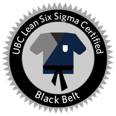 UBC Lean Six Sigma Certified black belt icon