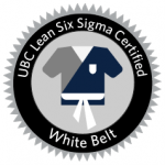 UBC Lean Six Sigma Certified White Belt Certification badge